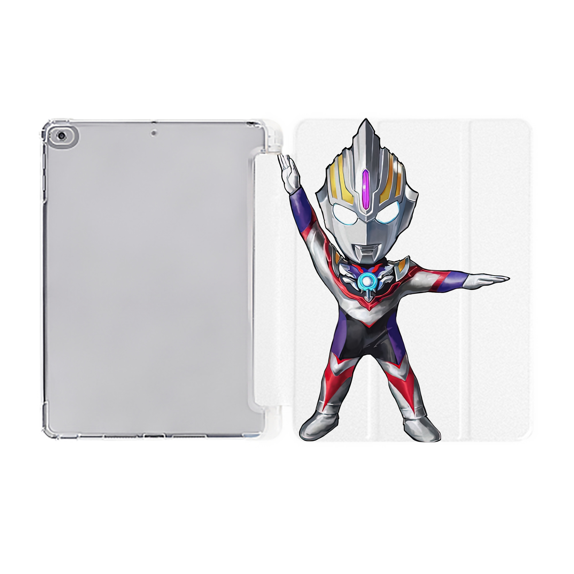 （画像用） ウルトラマン Ultraman IPad ケース ペン収納付き 三つ折りスタンド PUレザー×シリコン 対応機種9.5/10.5/10.9インチ